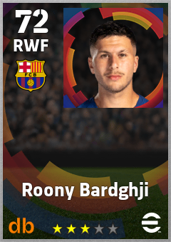 Roony Bardghji eFootball player card
