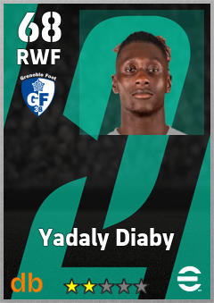 Yadaly Diaby — RWF, OVR 68, MAX 68