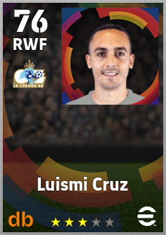 Luismi Cruz — RWF, OVR 76, MAX 76