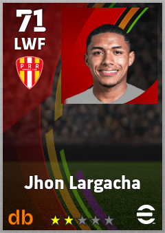 Jhon Largacha — LWF, OVR 71, MAX 71
