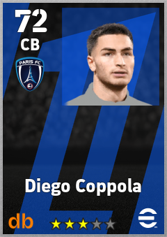 Diego Coppola — CB, OVR 72, MAX 72