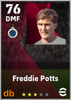 Freddie Potts — DMF, OVR 76, MAX 76