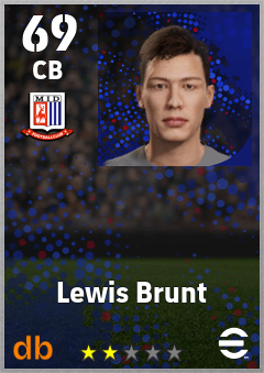 Lewis Brunt — CB, OVR 69, MAX 69