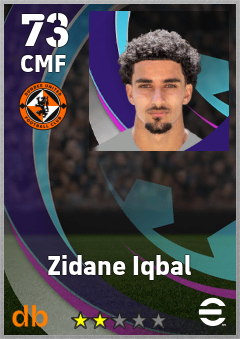 Zidane Iqbal — CMF, OVR 73, MAX 73