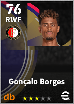 Gonçalo Borges — RWF, OVR 76, MAX 76