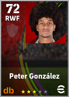 Peter González — RWF, OVR 72, MAX 72