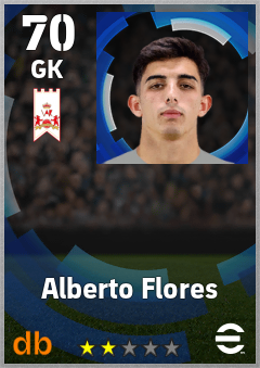 Alberto Flores — GK, OVR 70, MAX 70