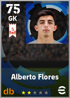 Alberto Flores — GK, OVR 75, MAX 75