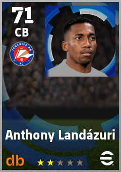 Anthony Landázuri — CB, OVR 71, MAX 71
