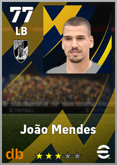 João Mendes — LB, OVR 77, MAX 77