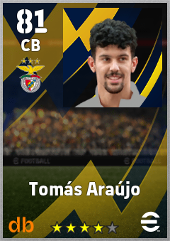 Tomás Araújo — CB, OVR 81, MAX 81