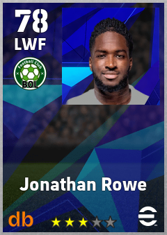 Jonathan Rowe — LWF, OVR 78, MAX 78