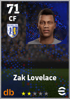 Zak Lovelace — CF, OVR 71, MAX 71