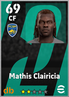 Mathis Clairicia — CF, OVR 69, MAX 69