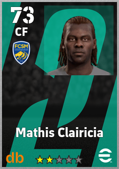 Mathis Clairicia — CF, OVR 73, MAX 73