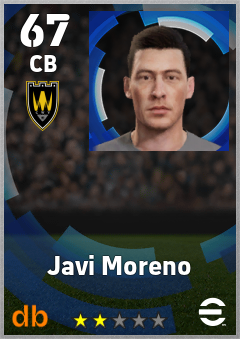 Javi Moreno — CB, OVR 67, MAX 67