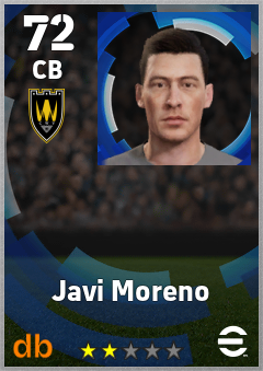 Javi Moreno — CB, OVR 72, MAX 72