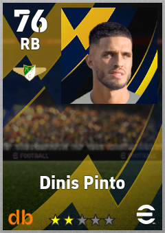 Dinis Pinto — RB, OVR 76, MAX 76