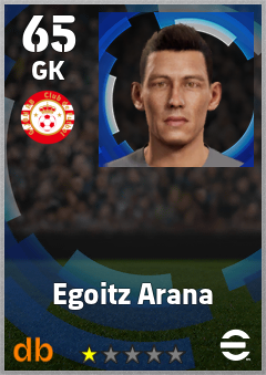 Egoitz Arana — GK, OVR 65, MAX 65