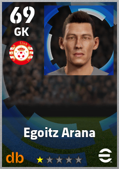 Egoitz Arana — GK, OVR 69, MAX 69