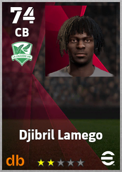 Djibril Lamego — CB, OVR 74, MAX 74