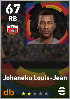 Johaneko Louis-Jean — RB, OVR 67, MAX 67
