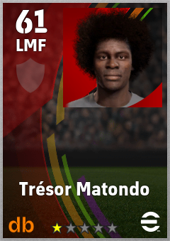 Trésor Matondo eFootball player card