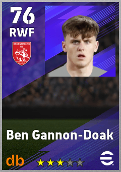 Ben Gannon-Doak — RWF, OVR 76, MAX 76