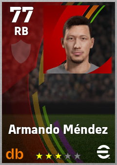 Armando Méndez — RB, OVR 77, MAX 77