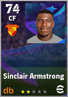 Sinclair Armstrong — CF, OVR 74, MAX 74