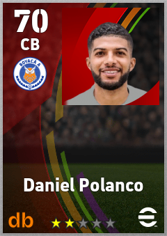 Daniel Polanco — CB, OVR 70, MAX 70