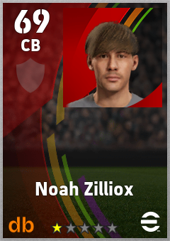 Noah Zilliox — CB, OVR 69, MAX 69