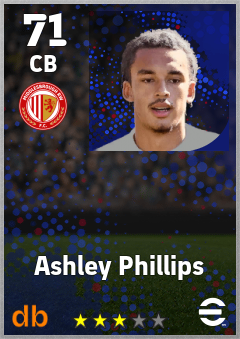 Ashley Phillips — CB, OVR 71, MAX 71