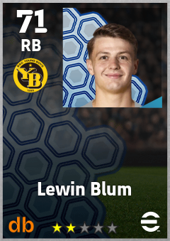 Lewin Blum — RB, OVR 71, MAX 71