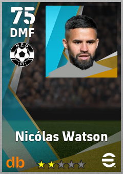 Nicólas Watson — DMF, OVR 75, MAX 75