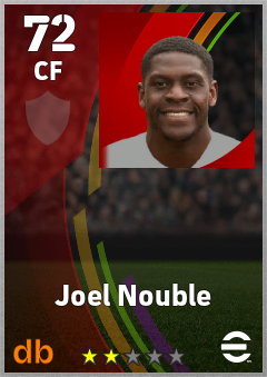 Joel Nouble — CF, OVR 72, MAX 72