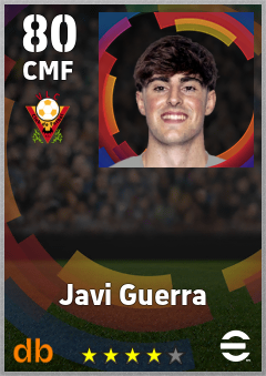 Javi Guerra — CMF, OVR 80, MAX 80
