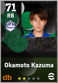 Okamoto Kazuma — RB, OVR 71, MAX 71