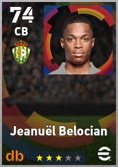 Jeanuël Belocian eFootball player card