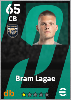 Bram Lagae — CB, OVR 65, MAX 65