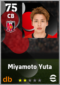 Miyamoto Yuta — CB, OVR 75, MAX 75
