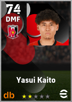 Yasui Kaito — DMF, OVR 74, MAX 74