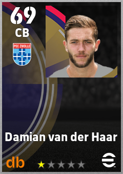 Damian van der Haar — CB, OVR 69, MAX 69