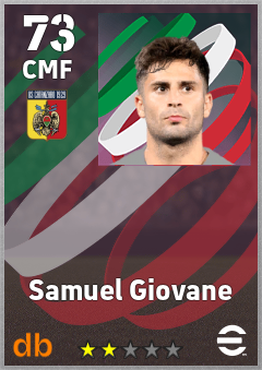 Samuel Giovane — CMF, OVR 73, MAX 73