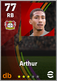 Arthur — RB, OVR 77, MAX 77