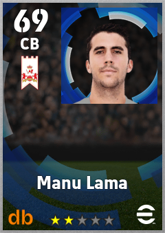 Manu Lama — CB, OVR 69, MAX 69