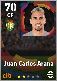 Juan Carlos Arana — CF, OVR 70, MAX 70