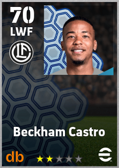 Beckham Castro — LWF, OVR 70, MAX 70