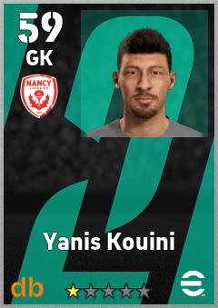Yanis Kouini — GK, OVR 59, MAX 59