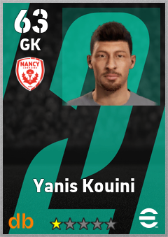 Yanis Kouini — GK, OVR 63, MAX 63